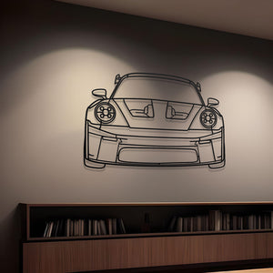 2023 Porsche 911 GT3 RS (992) Front Metal Silhouette