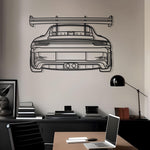 2023 Porsche 911 (992) GT3 RS Back Metal Silhouette