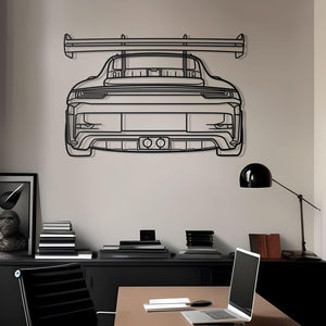 2023 Porsche 911 (992) GT3 RS Back Metal Silhouette