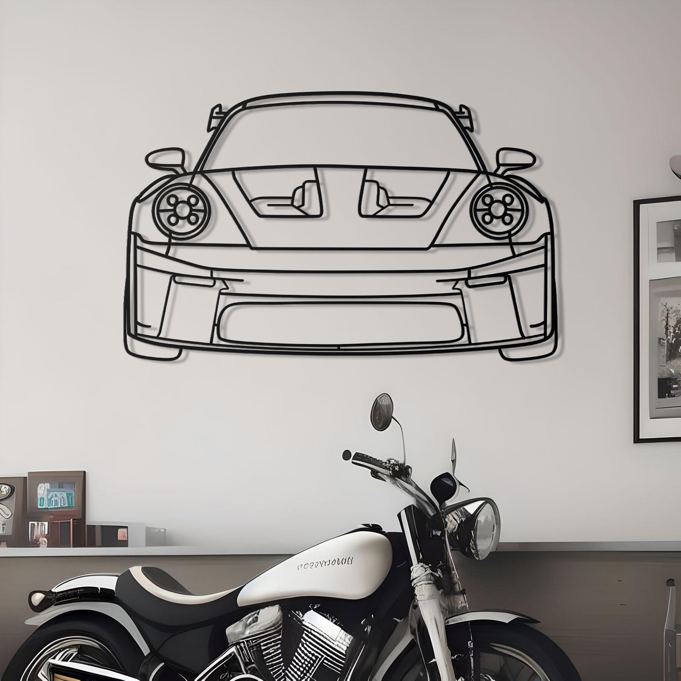 2023 Porsche 911 GT3 RS (992) Front Metal Silhouette