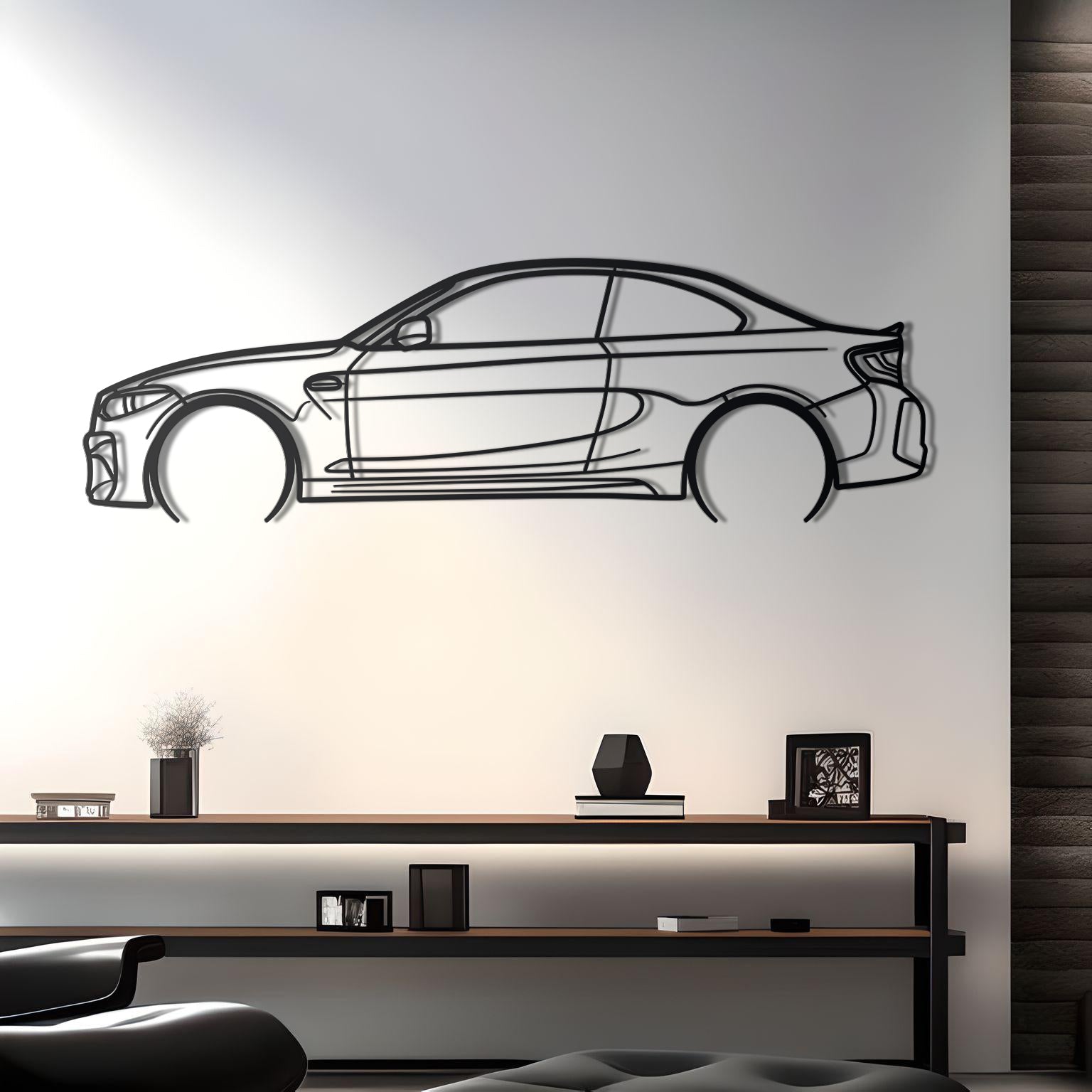 2016 BMW M2 Metal Silhouette Wall Decor