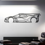2024 Bugatti Bolide Detailed Metal Silhouette
