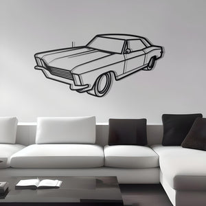 1965 Buick Riviera Diagonal Metal Silhouette