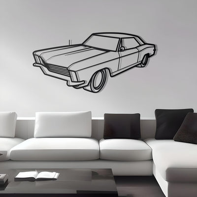 1965 Buick Riviera Diagonal Metal Silhouette