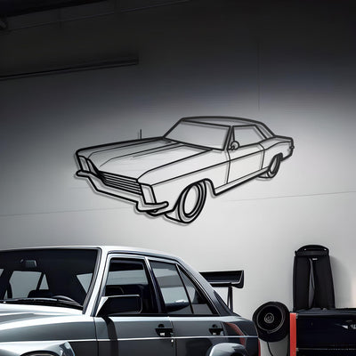 1965 Buick Riviera Diagonal Metal Silhouette