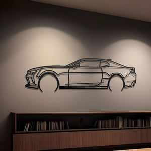 2016 Chevrolet Camaro SS Detailed Metal Silhouette