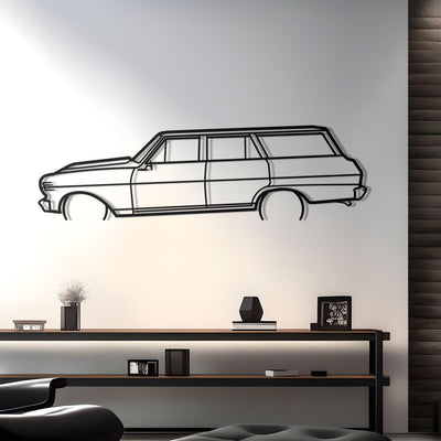 1963 Chevy ii Wagon Metal Silhouette