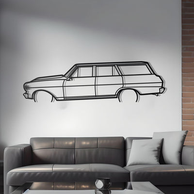 1963 Chevy ii Wagon Metal Silhouette