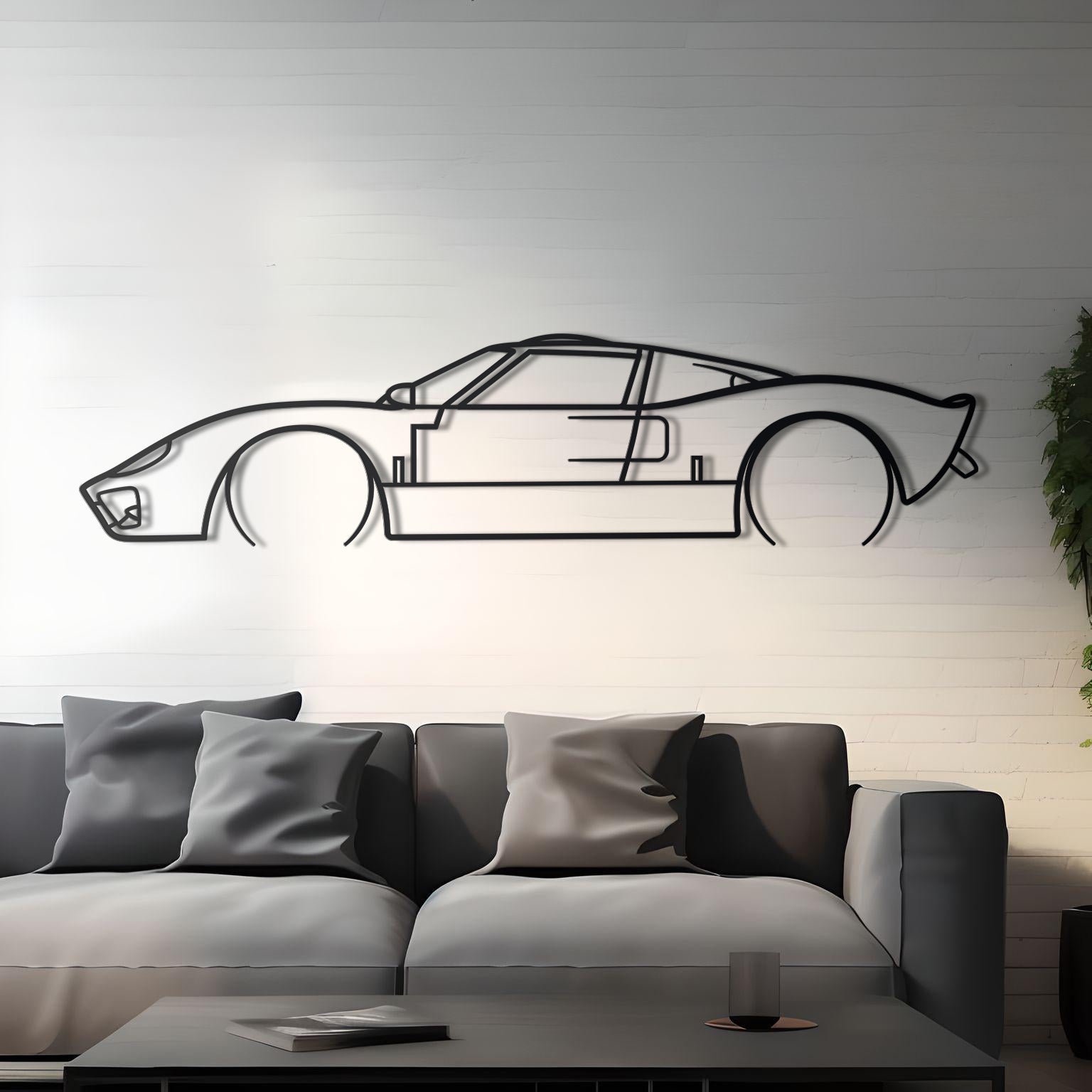 1969 Ford GT40 Metal Silhouette