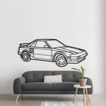 Toyota MR2 Detailed Metal Silhouette