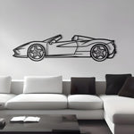 2020 Ferrari F8 Spider Detailed Silhouette Metal Wall Decor