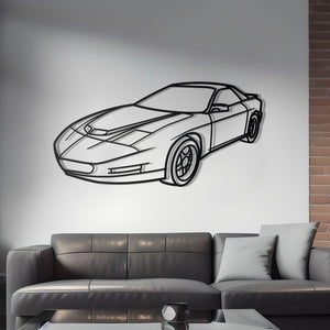 1994 Pontiac Firebird Formula Firehawk Diagonal Metal Silhouette