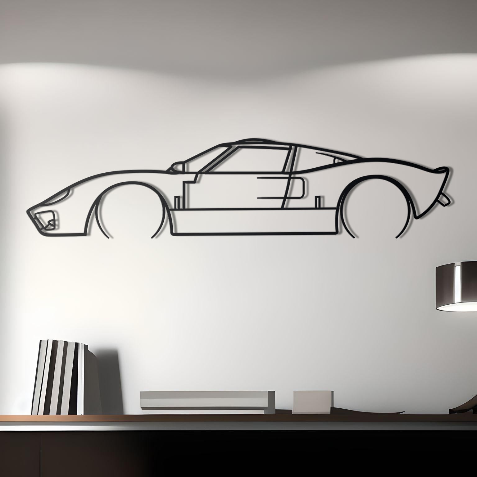 1969 Ford GT40 Metal Silhouette