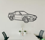 Toyota MR2 Detailed Metal Silhouette