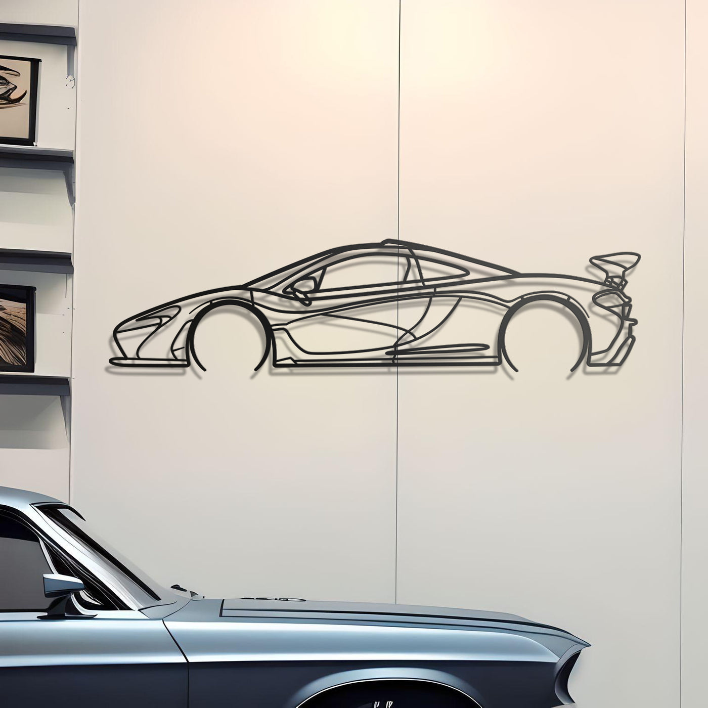 2013 McLaren P1 Detailed Metal Silhouette