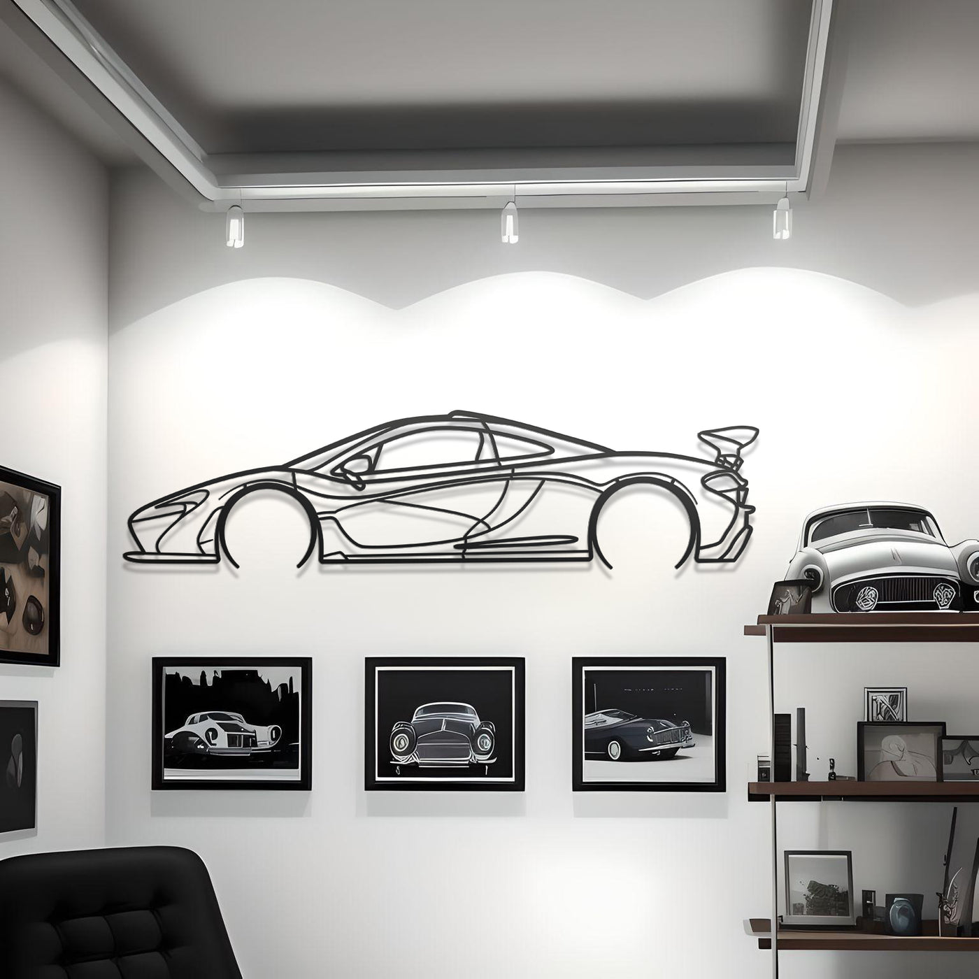 2013 McLaren P1 Detailed Metal Silhouette