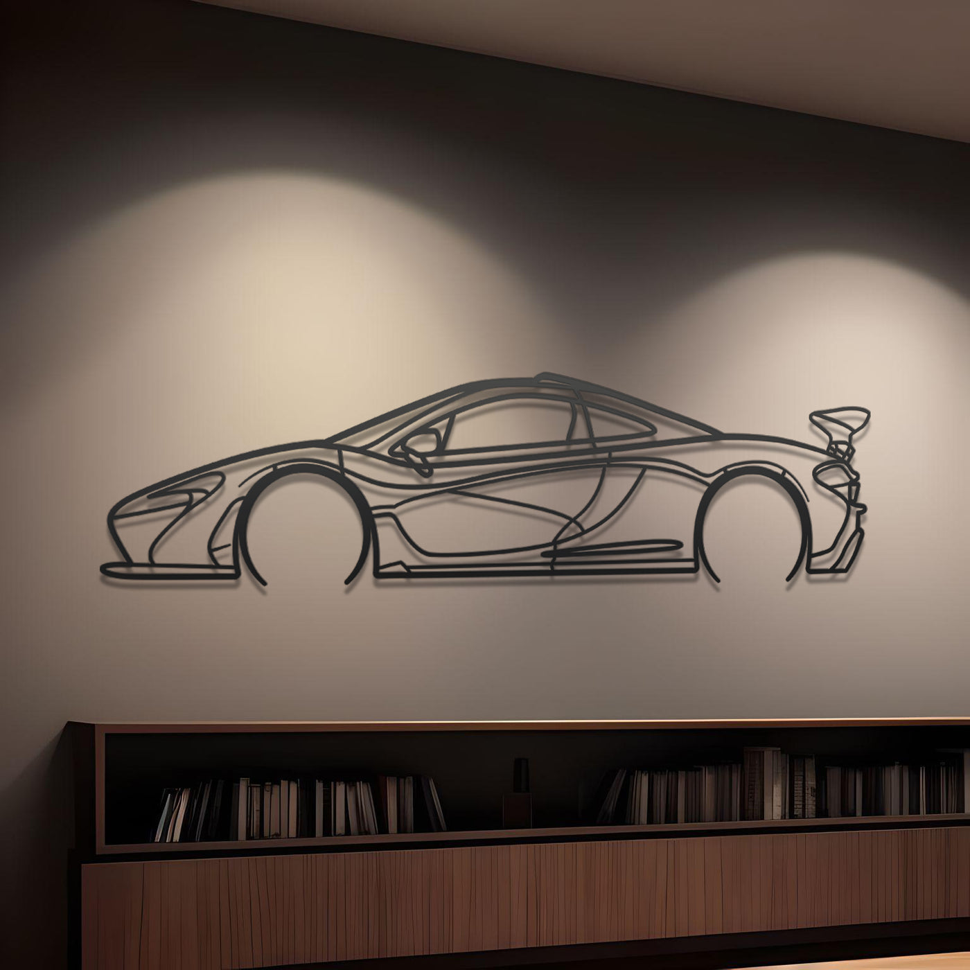 2013 McLaren P1 Detailed Metal Silhouette