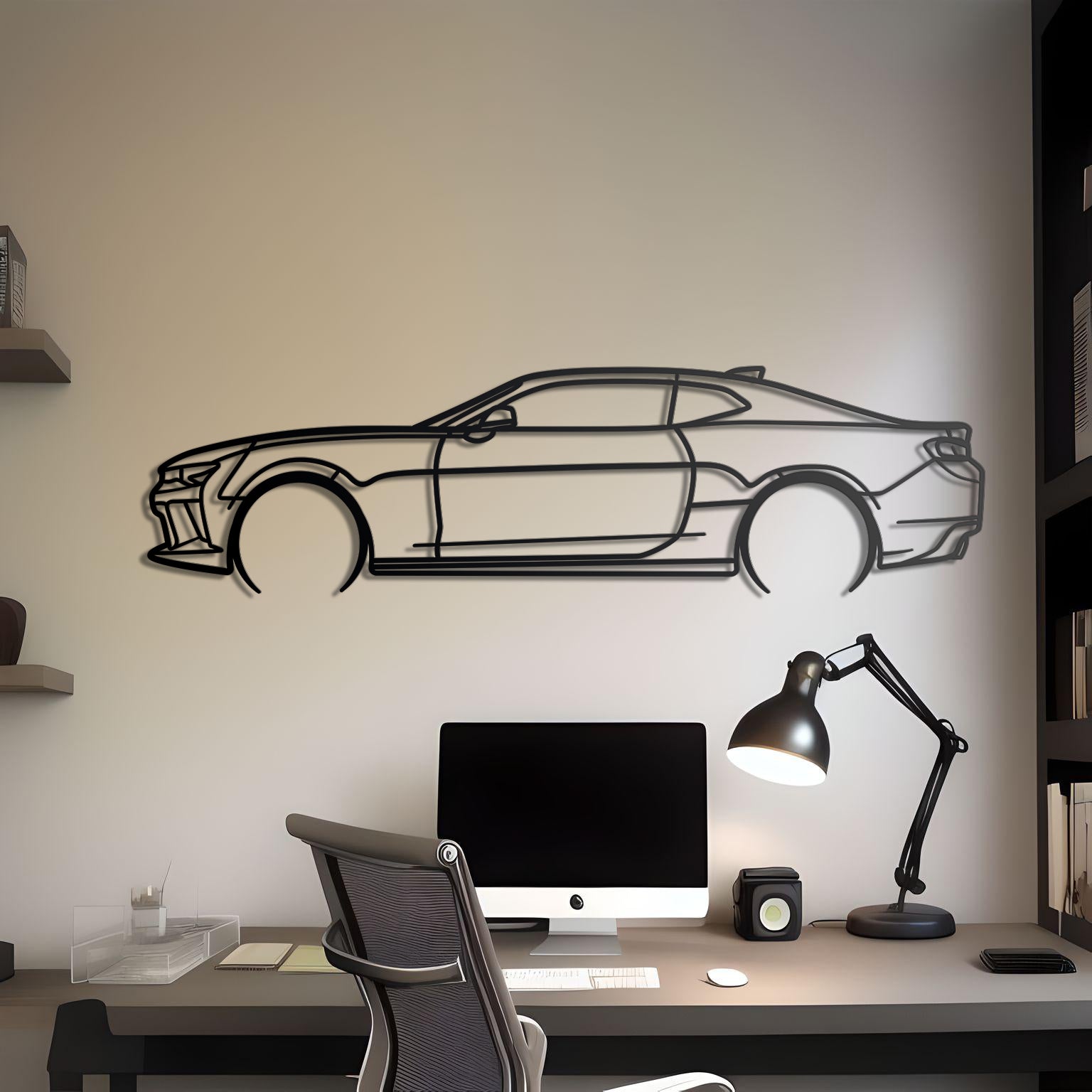 2016 Chevrolet Camaro SS Detailed Metal Silhouette