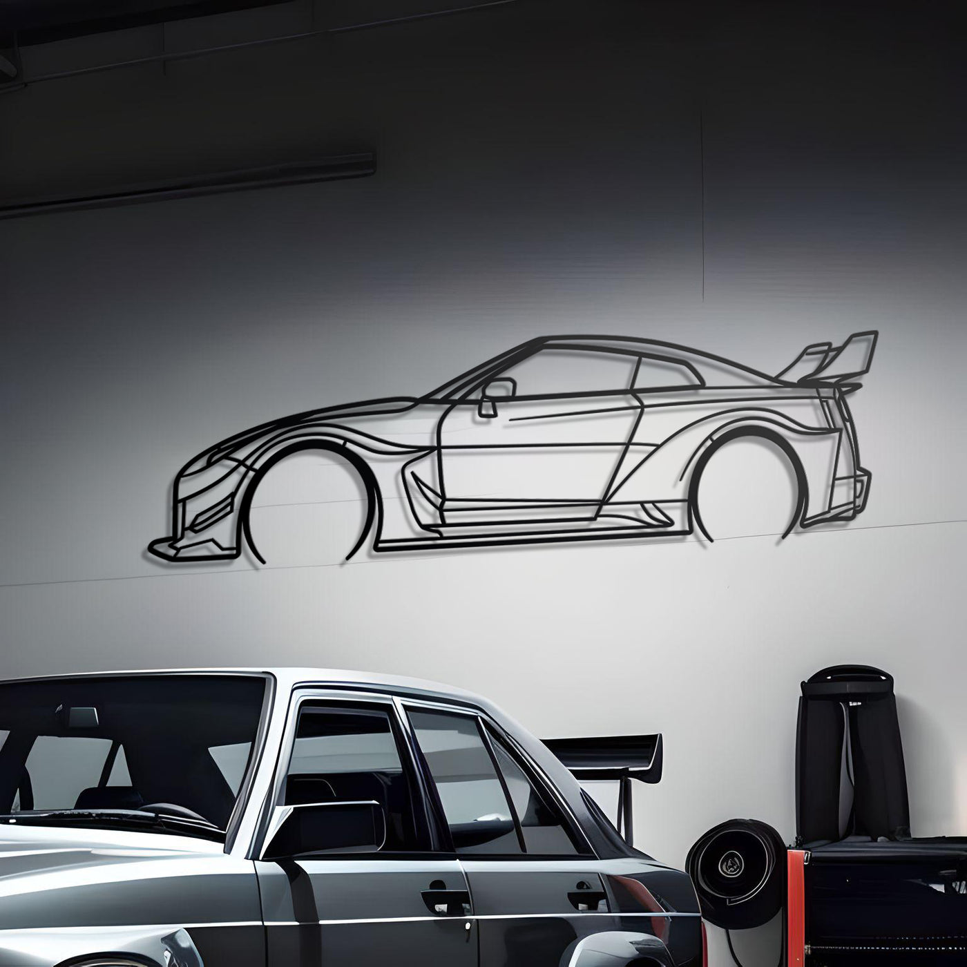 2020 Nissan GT-R R35 Liberty Walk Detailed Silhouette