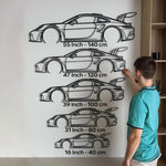 Mazda RX-7 FC GTU Classic Metal Silhouette