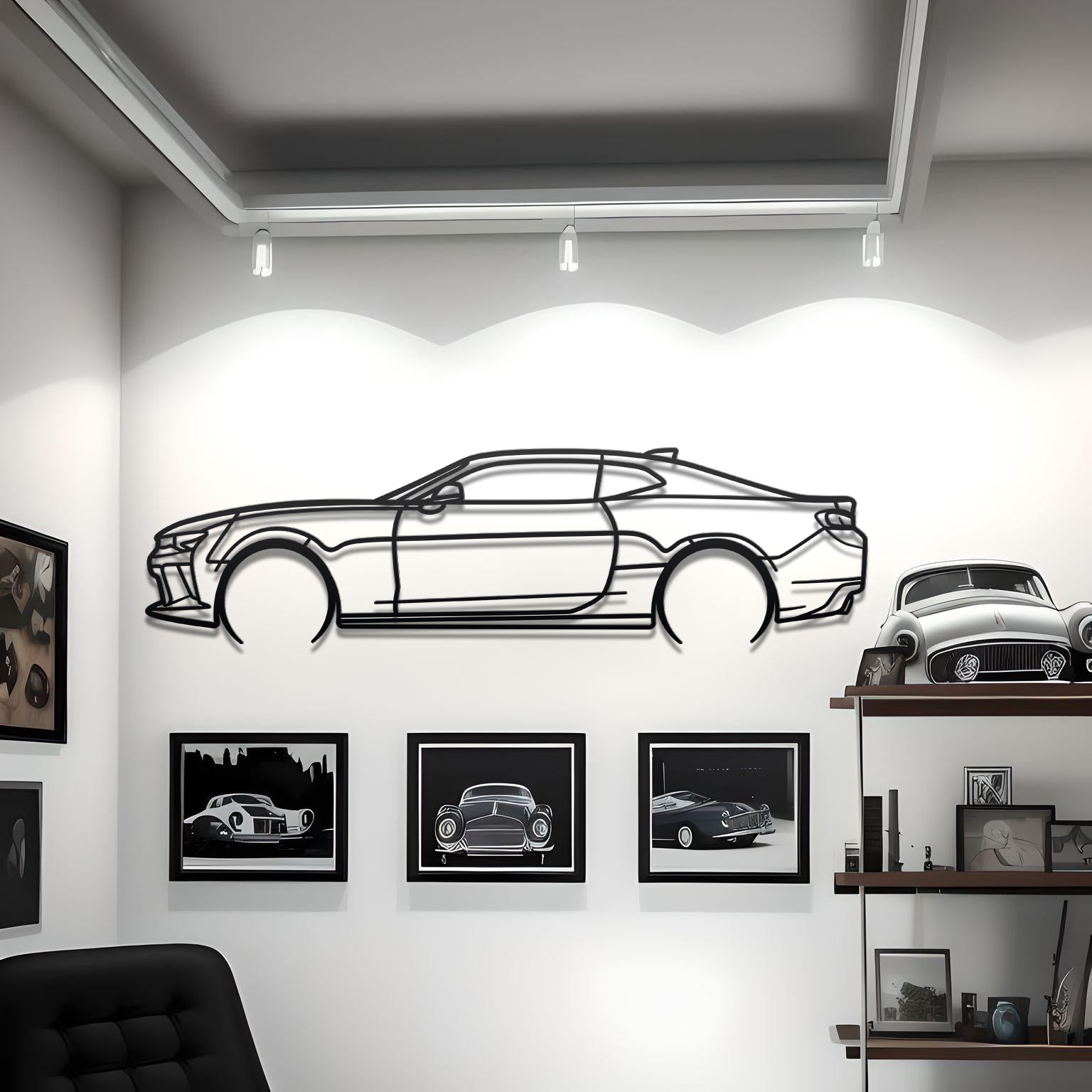 2016 Chevrolet Camaro SS Detailed Metal Silhouette