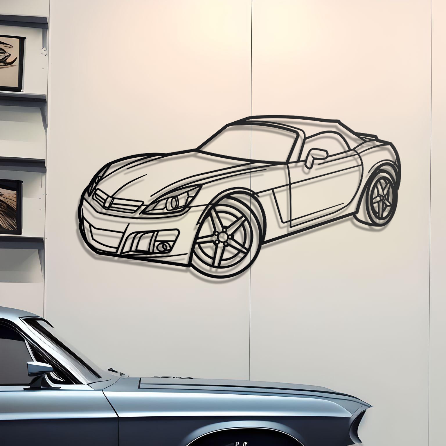 2008 Saturn Sky Redline Roadster Diagonal Metal Wall Art