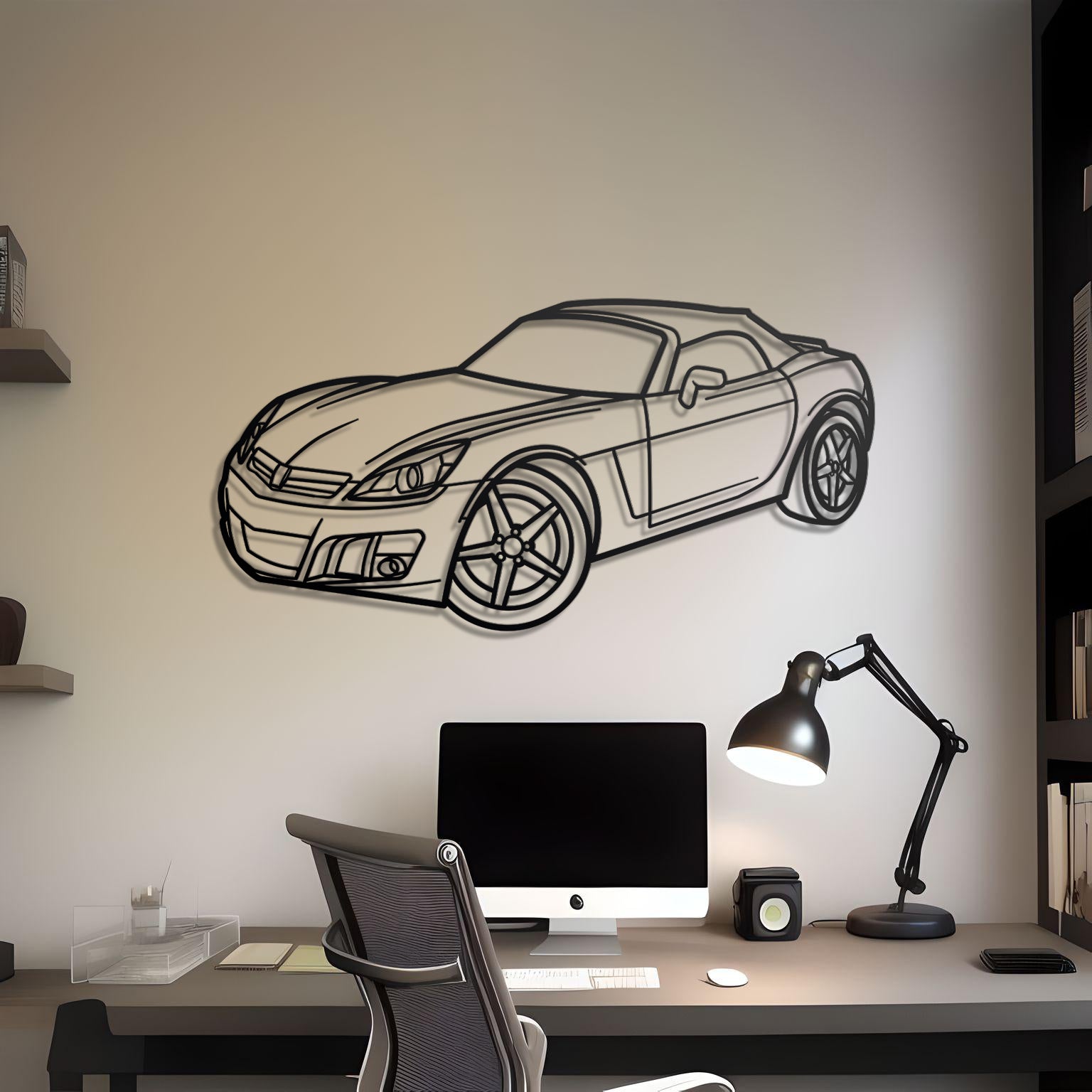 2008 Saturn Sky Redline Roadster Diagonal Metal Wall Art
