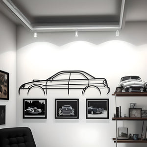 2004 Subaru Impreza WRX STI Metal Silhouette