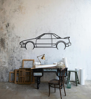 1984 Toyota MR2 Detailed Metal Silhouette