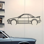 1984 Toyota MR2 Detailed Metal Silhouette