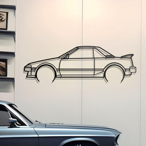 1984 Toyota MR2 Detailed Metal Silhouette