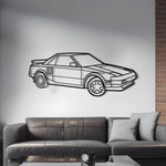 Toyota MR2 Detailed Metal Silhouette