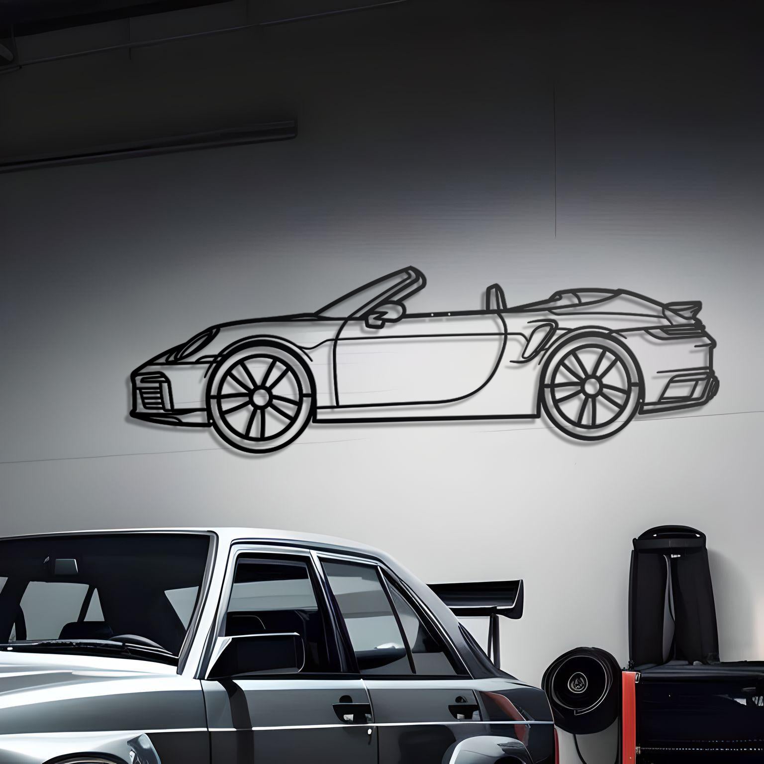Porsche 911 Turbo S Cabriolet Metal Wall Art