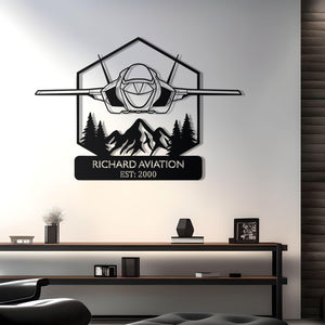 F-35 Custom Name Metal Wall Decor