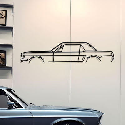 Ford Mustang 1965 Classic Metal Silhouette