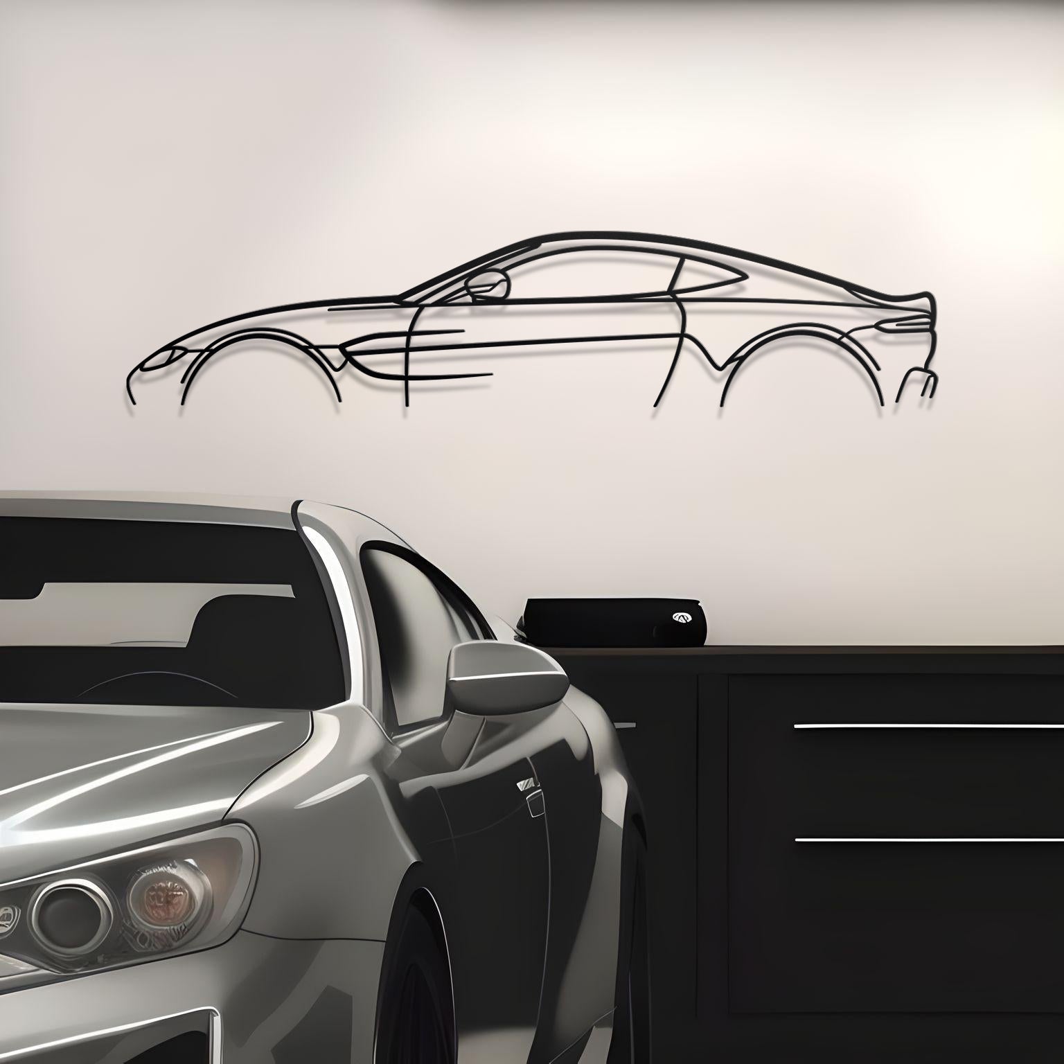 Aston Martin Vantage 2020 Classic Metal Silhouette