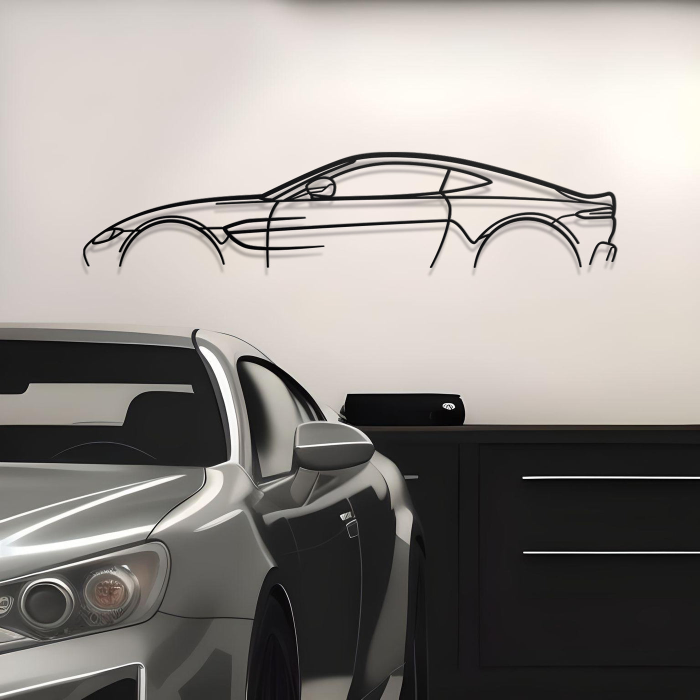Aston Martin Vantage 2020 Classic Metal Silhouette