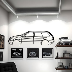 Audi S4 B5 Avant Detailed Metal Car Silhouette
