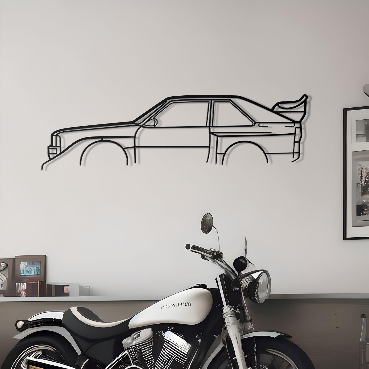 Audi Sport Quattro S1 Classic Metal Silhouette
