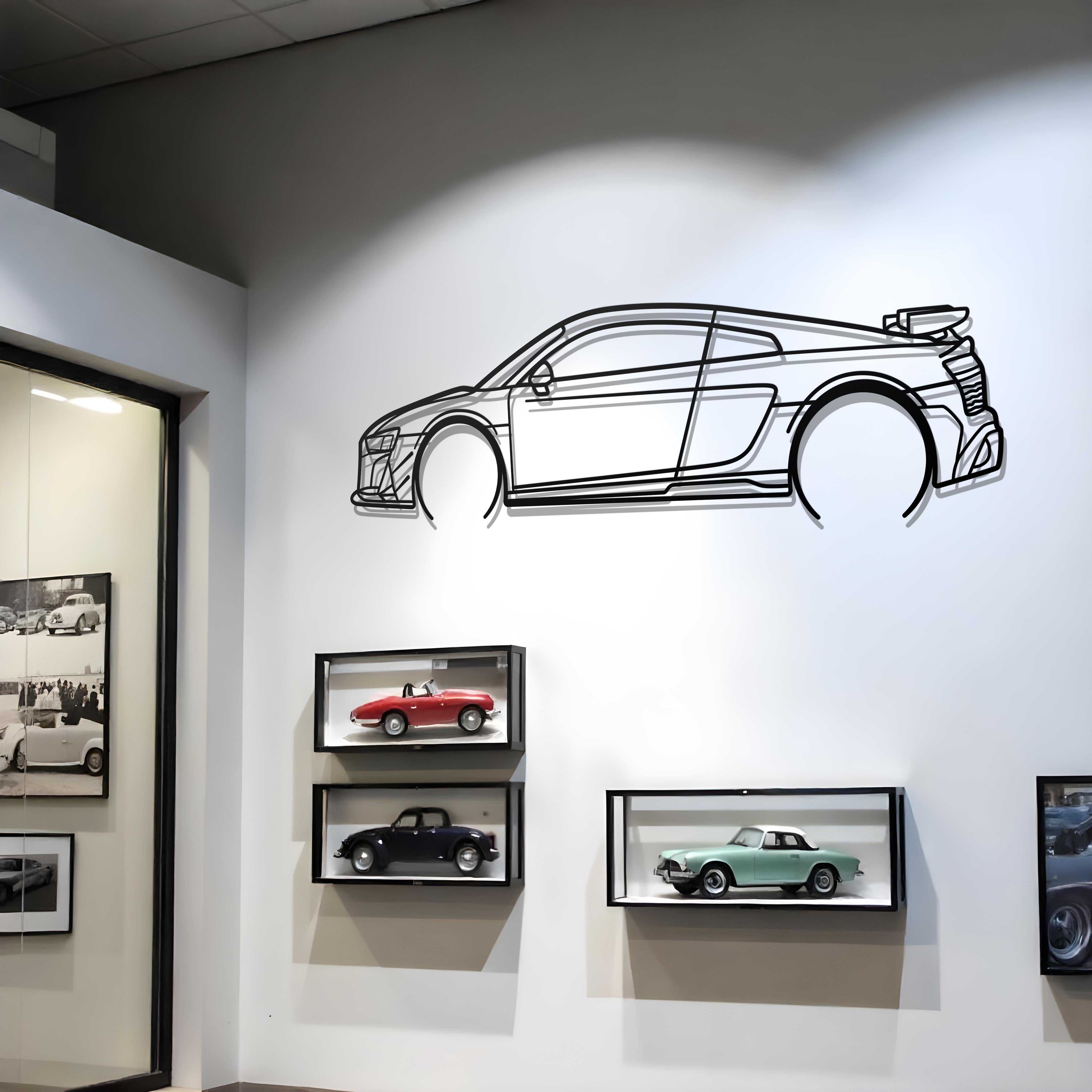 2023 Audi R8 V10 GT Metal Car Silhouette