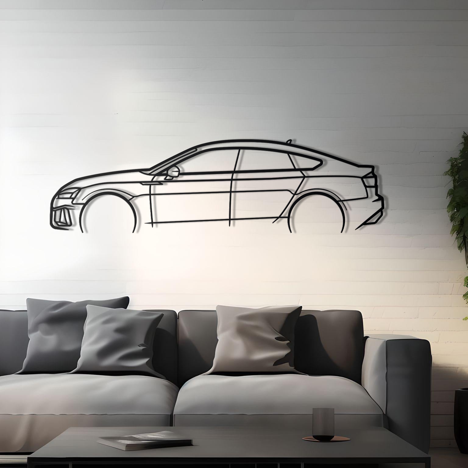 2022 Audi RS5 Sportback Detailed Metal Car Silhouette
