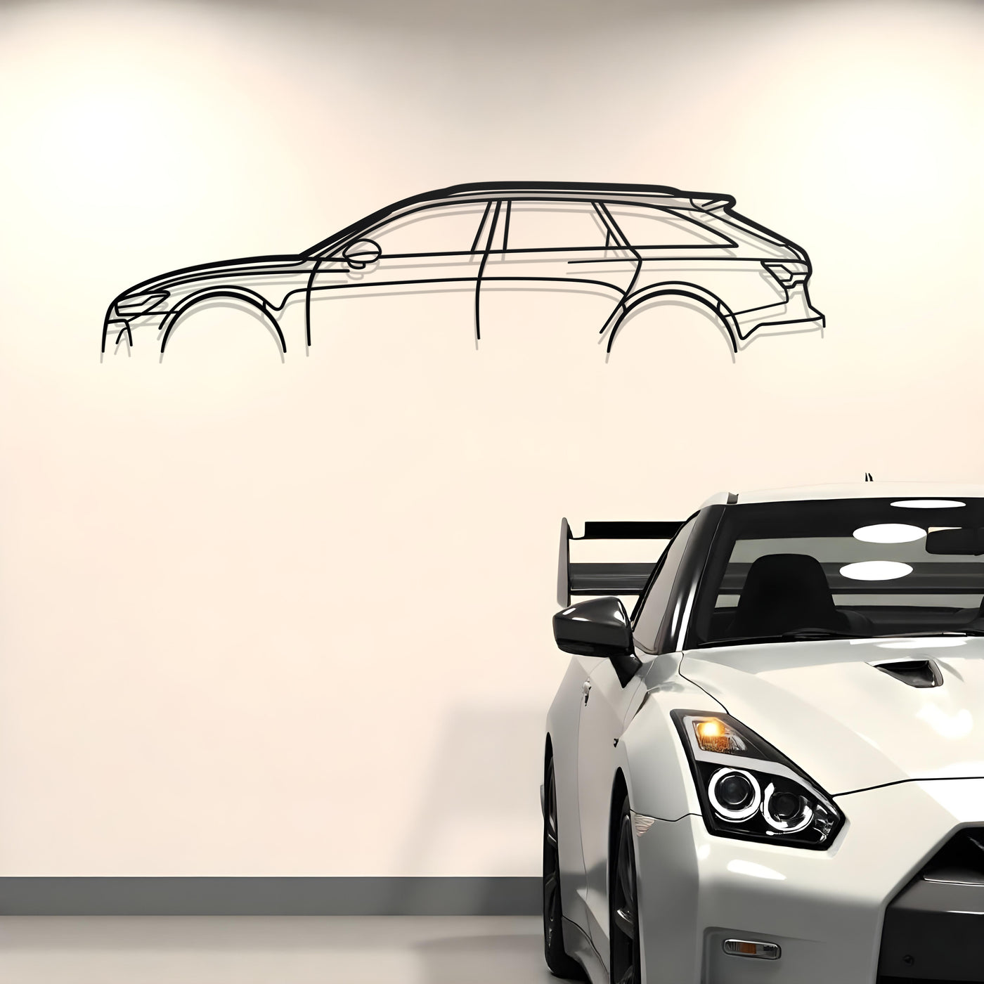 Audi RS6 Classic Metal Silhouette