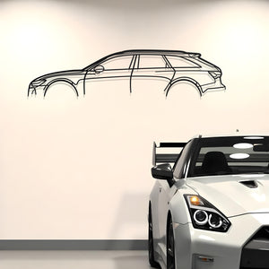 Audi RS6 Classic Metal Silhouette