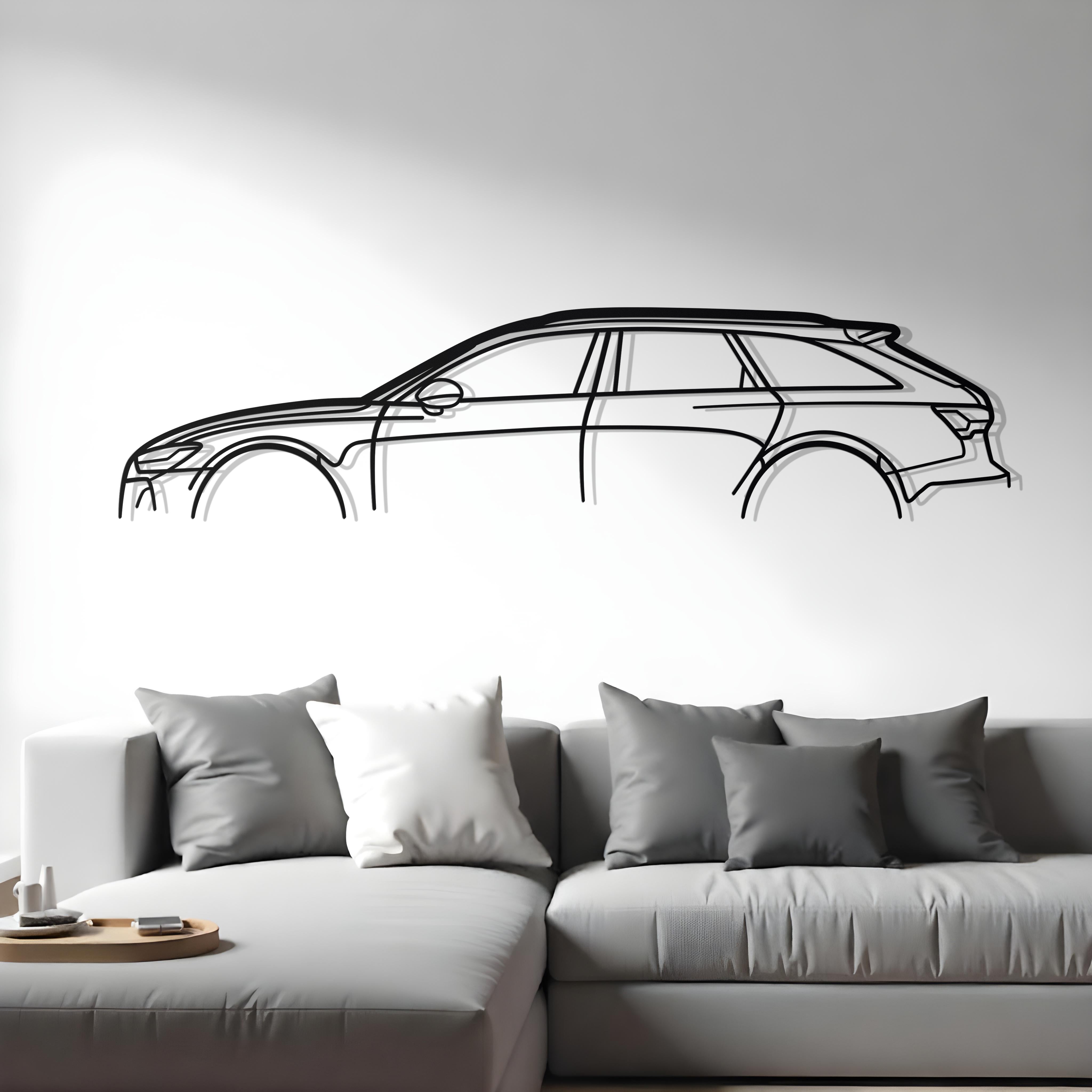 Audi RS6 Classic Metal Silhouette