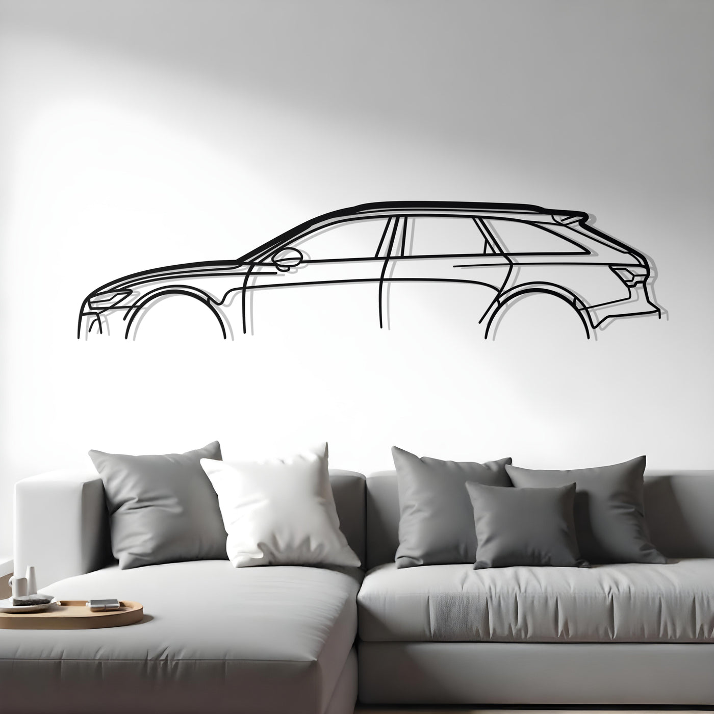 Audi RS6 Classic Metal Silhouette