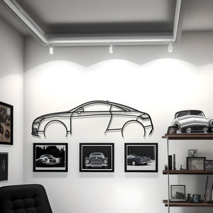 2008 Audi TT Detailed Metal Car Silhouette