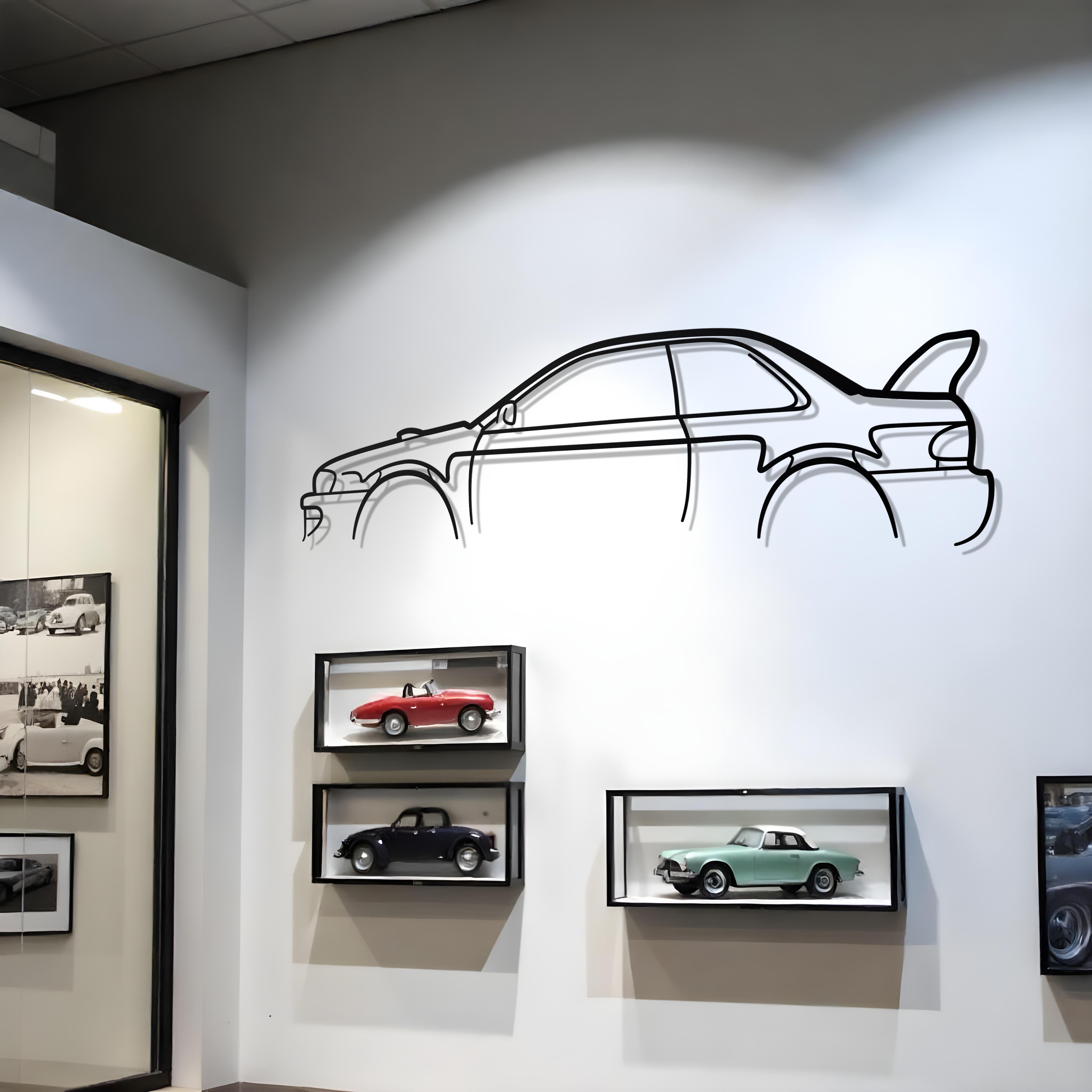 Subaru WRX STI B22 Classic Metal Silhouette
