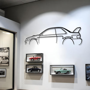 Subaru WRX STI B22 Classic Metal Silhouette