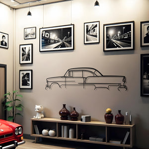 1955 Chevy Bel Air Classic Metal Silhouette
