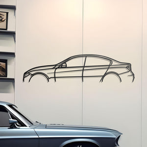 2014 BMW 328i M Detailed Silhoutte Metal Wall Art